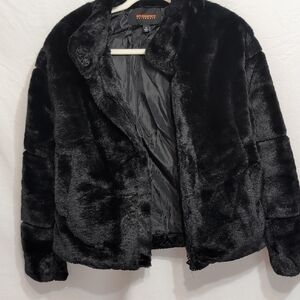 Ambiance Plush Black Teddy Jacket